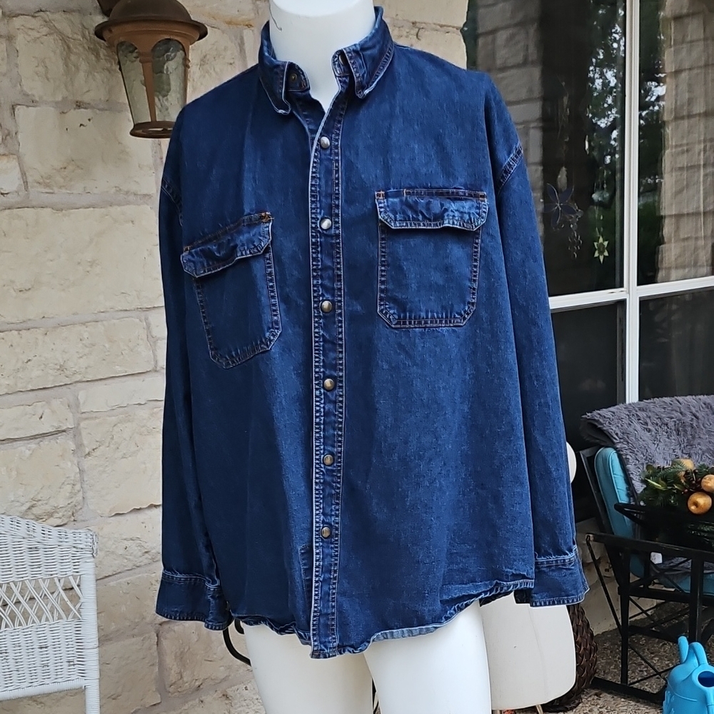 Black Stallion FR Flame Retardent Blue Denim Welding Workshirt Size XL FS8-DNM
